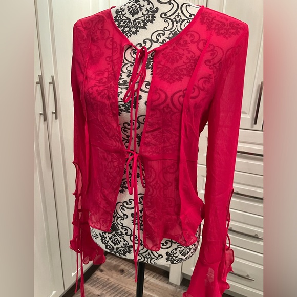 Rumours Sheer Blouse, Size M - Picture 1 of 6